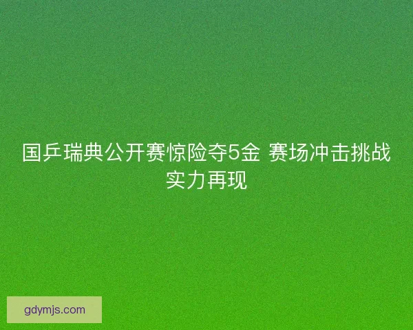 国乒瑞典公开赛惊险夺5金 赛场冲击挑战实力再现